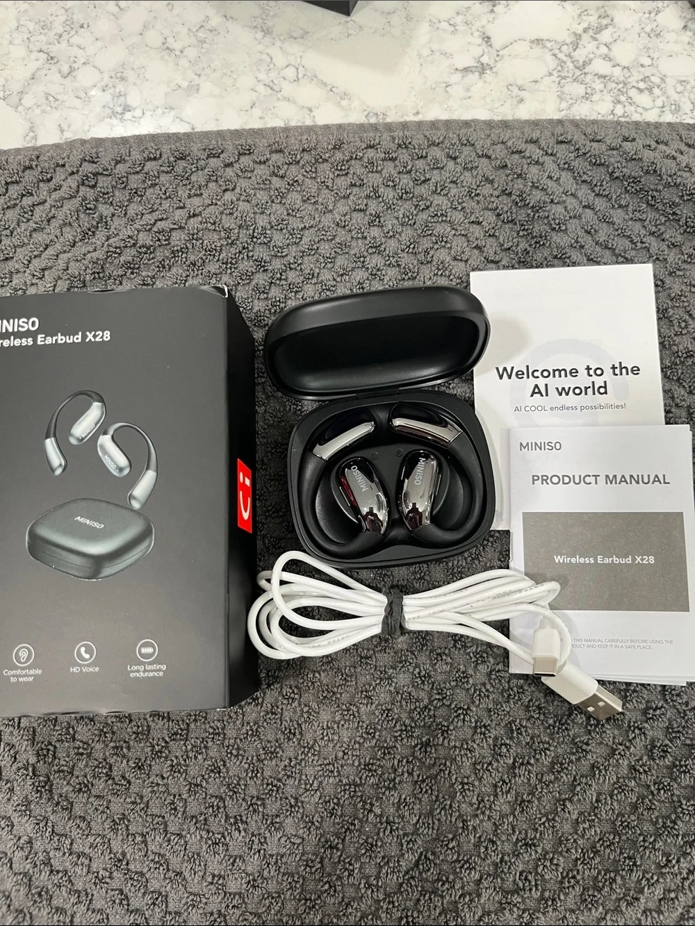 MINISO Wireless Earbud X28 True Wireless Earbuds - Black
